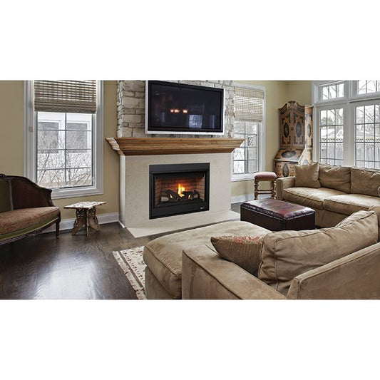 Superior 35" Direct-Vent Fireplace, Traditional Front Open, Electric-Rear