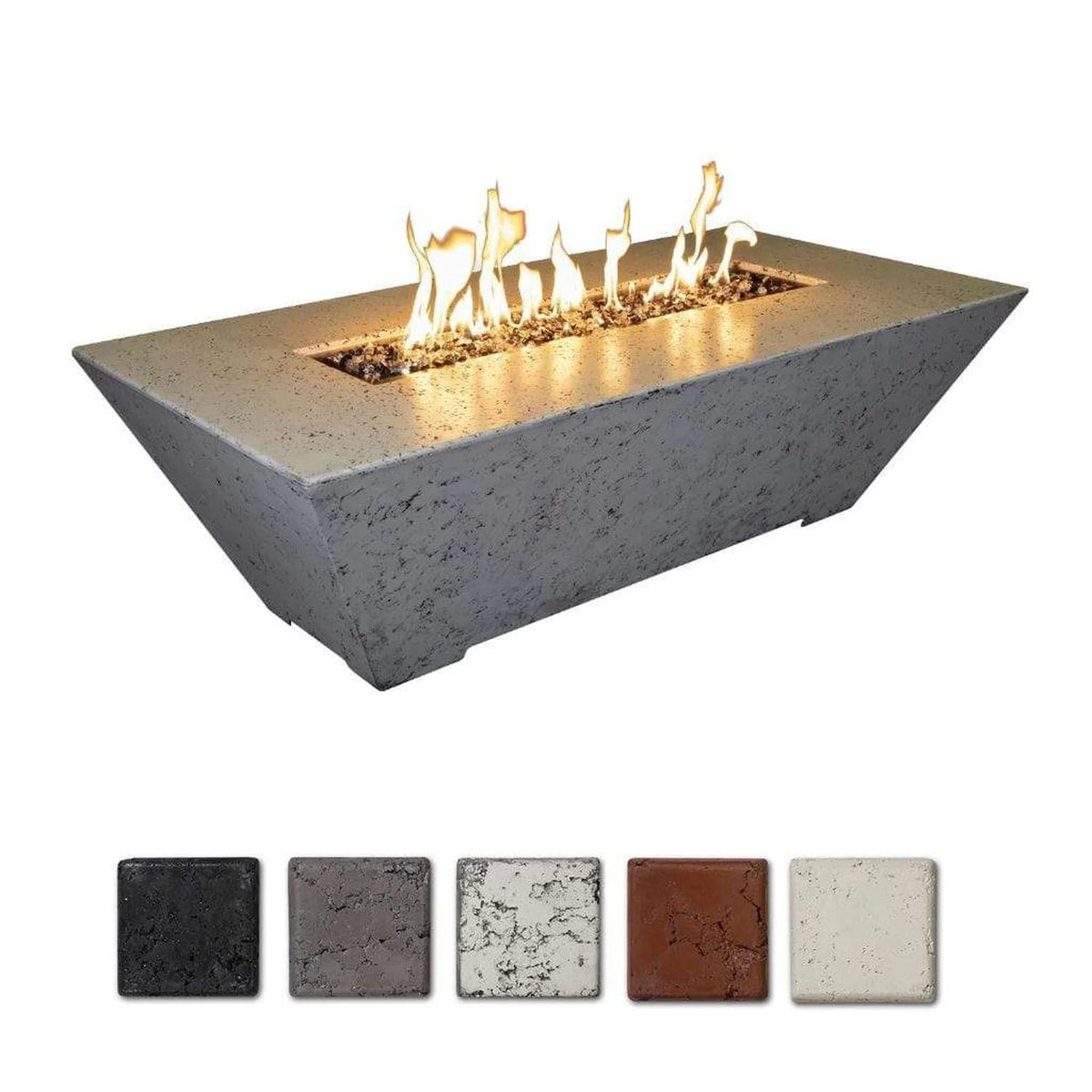 Athena Olympus 72" Rectangular Linear Gas Fire Pit Table 65,000 BTU