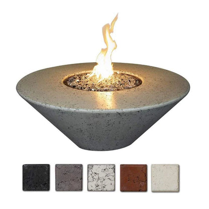 Athena Olympus 48" Round Concrete Gas Fire Pit Table 65,000 BTU