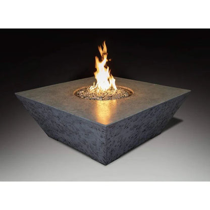 Athena Olympus 48" Square Concrete Gas Fire Pit Table 65,000 BTU