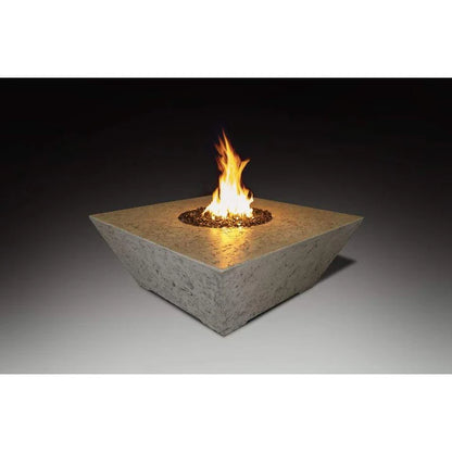 Athena Olympus 48" Square Concrete Gas Fire Pit Table 65,000 BTU