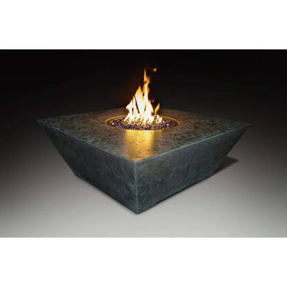 Athena Olympus 48" Square Concrete Gas Fire Pit Table 65,000 BTU