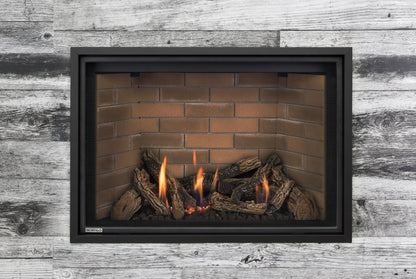 Montigo DelRay 38" Basic Single Sided Direct Vent Square Gas Fireplace 20,500 BTU