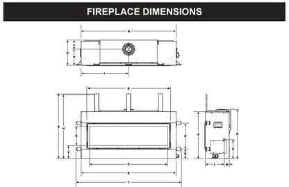 Empire Boulevard 60" Direct Vent Linear Fireplace 46,000 BTU