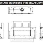 Empire Boulevard 48" Direct Vent Linear See-Through Fireplace 37,000 BTU