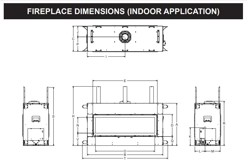 Empire Boulevard 48" Direct Vent Linear See-Through Fireplace 37,000 BTU