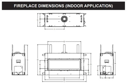 Empire Boulevard 48" Direct Vent Linear See-Through Fireplace 37,000 BTU