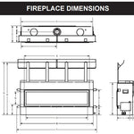 Empire Boulevard 72" Direct Vent Linear Fireplace 52,500 BTU