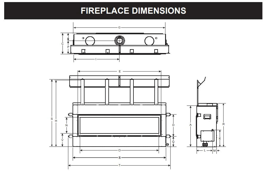 Empire Boulevard 72" Direct Vent Linear Fireplace 52,500 BTU
