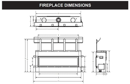 Empire Boulevard 72" Direct Vent Linear Fireplace 52,500 BTU