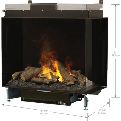 Faber e-MatriX 37" Double-Sided Built-in Electric Fireplace