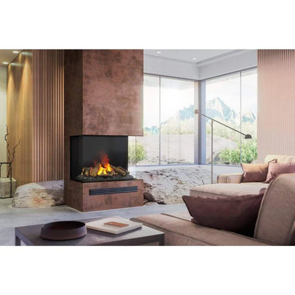 Faber e-MatriX 39" Three-Sided Bay View Built-in Electric Fireplace