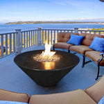 Athena Olympus 48" Round Concrete Gas Fire Pit Table 65,000 BTU