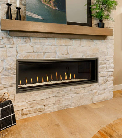 Montigo DelRay 60" Basic Single-Sided Direct Vent Linear Gas Fireplace 28,000 BTU