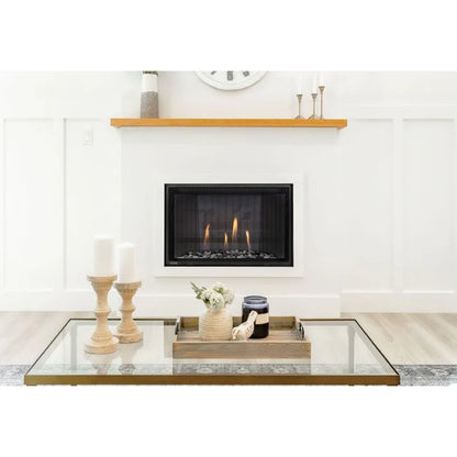 Montigo DelRay 34" Full Load Single-Sided Direct Vent Square Gas Fireplace 18,000 BTU