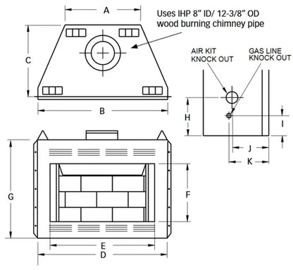 Superior WCT2000 Traditional Insulated Wood Burning Fireplace