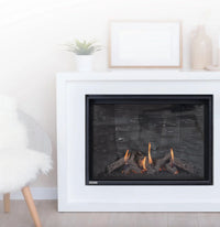 Montigo DelRay 38" Full Load Single-Sided Direct Vent Square Gas Fireplace 24,000 BTU