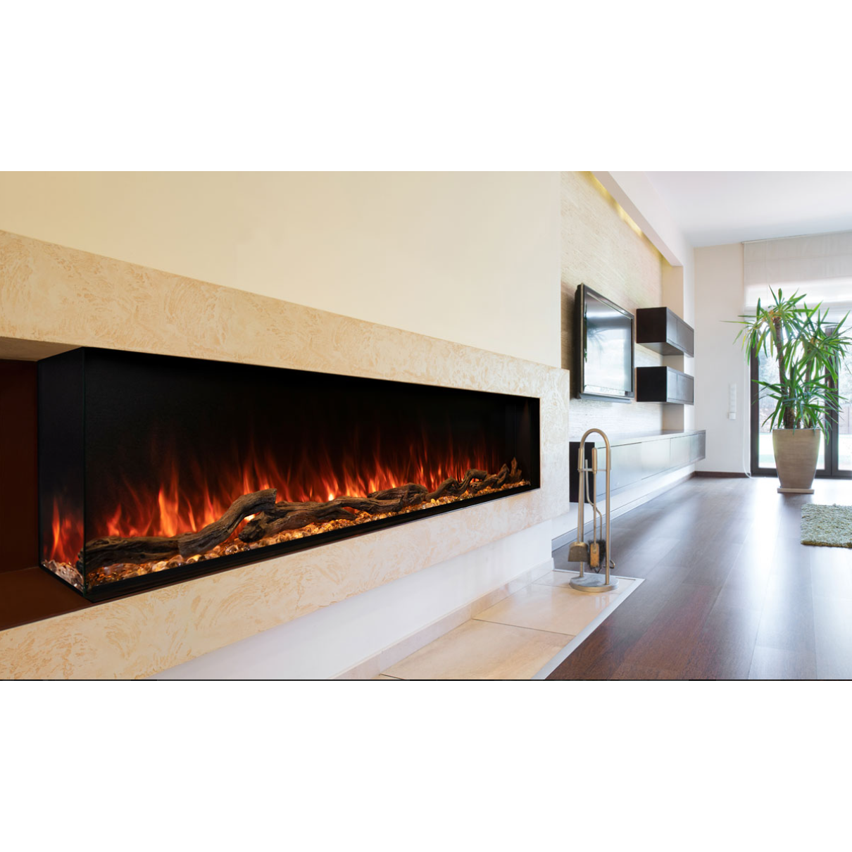 Modern Flames 100" Orion Slim Heliovision Electric Fireplace 5,000 BTU