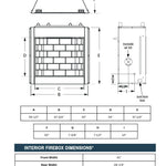 Superior VRT3100 Vent-Free Gas Firebox – Back Bay Brown Fiber Liners 40,000 BTU