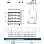 Superior VRT3500 Vent-Free Gas Firebox – White Herringbone Refractory Panels 40,000 BTU