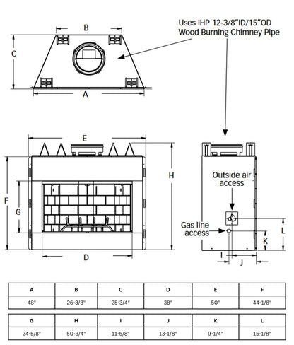 Superior WRT3500 Traditional Vent Free Wood Burning Fireplace