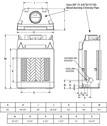 Superior WRT4500 Traditional Vented Wood Burning Fireplace