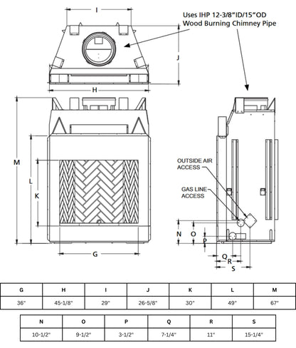 Superior WRT6000 Traditional Vented Wood Burning Masonry Fireplace