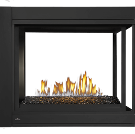 Napoleon Ascent 43" 3 Sided Multi-View Direct Vent Peninsula Gas Fireplace with Glass Bed 30,000 BTU