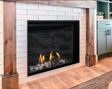 Montigo DelRay 42" Basic Single Sided Direct Vent Square Gas Fireplace 32,500 BTU