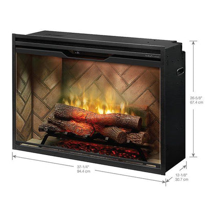 Dimplex Revillusion 42" Built-in Electric Firebox With Glass Pane and Plug Kit