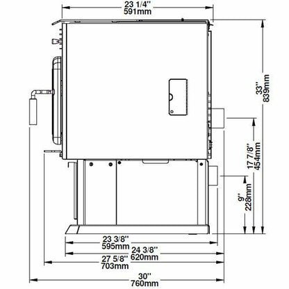 Osburn 2500 EPA Pellet Burning Stove 39,260 BTU