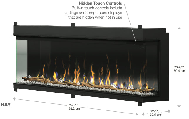 Dimplex Ignite XL Bold 74" Linear Electric Fireplace 8,530 BTU